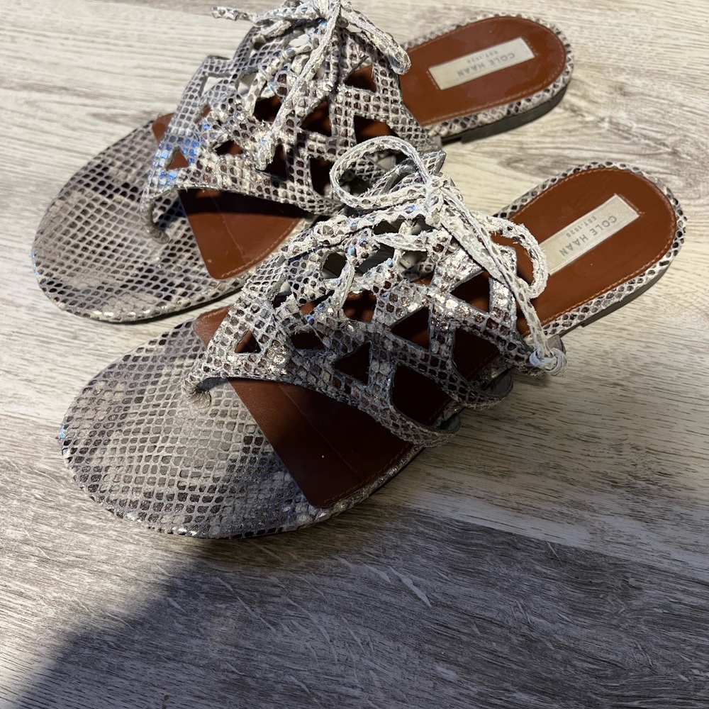 Cole Haan Gray Sandals Sleek and Comfortable